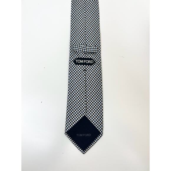 Tom Ford Blue Patterned Silk Tie - Picture 4 of 5